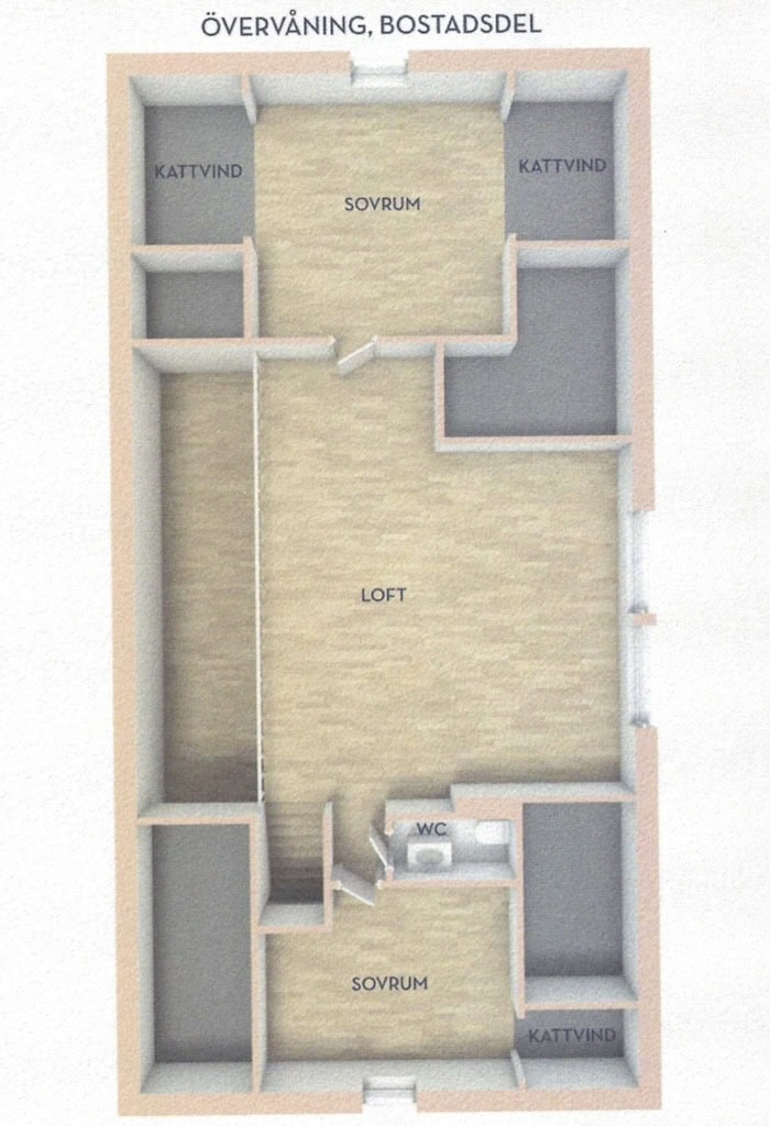 Olarslodgen övervåning, Loft i Sälen