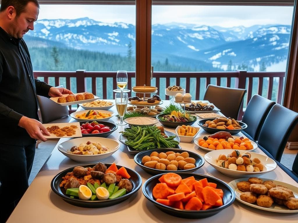 Catering levererad till fjällstugan under en weekend i Sälen