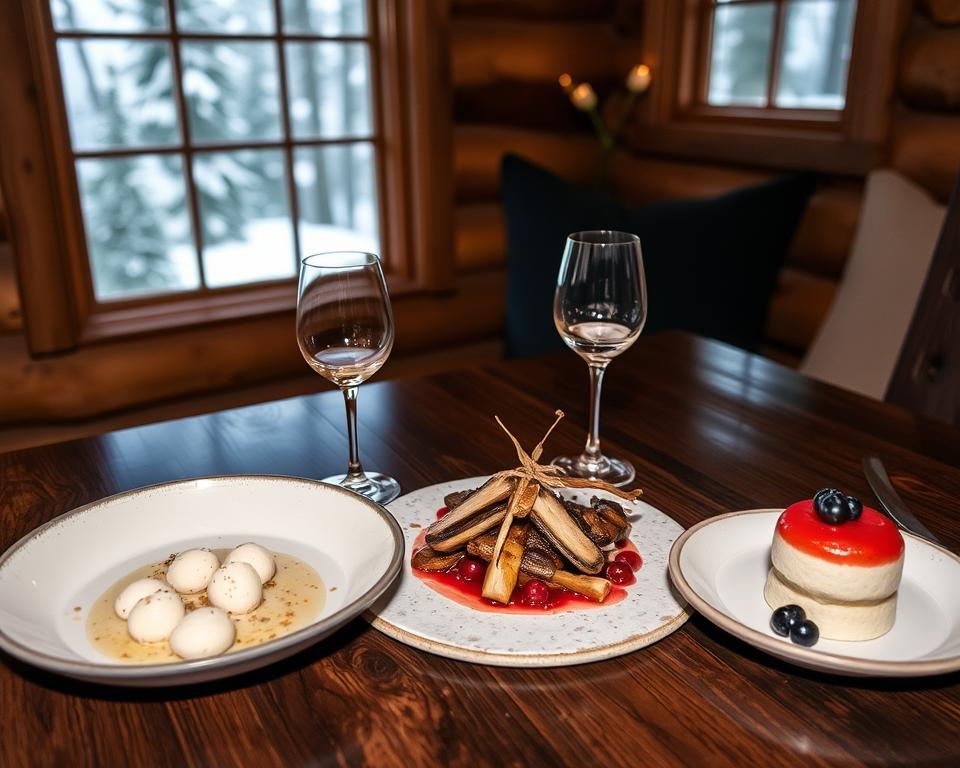 Dîner de trois plats d'inspiration montagnarde pour un dîner privé dans le Sälen