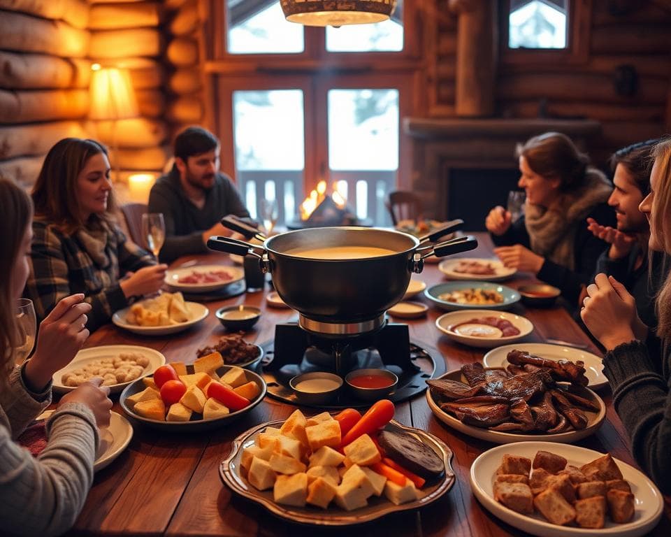 Soirée fondue pour un dîner privé en chalet de montagne dans Sälen