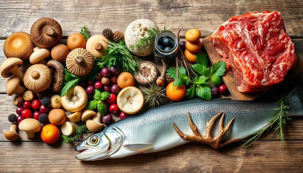 Säsongsbaserade råvaror som används av privat kock i fjällen