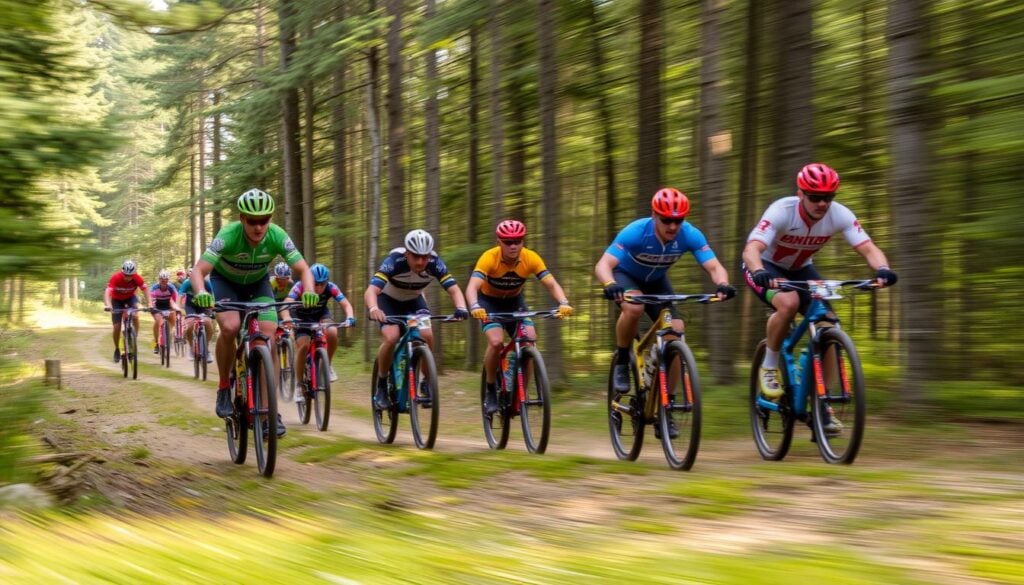 Cyklister under Cykelvasan på samma historiska rutt som vinter-Vasaloppet