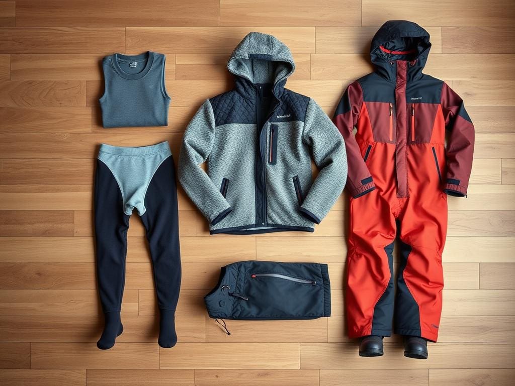 Lager-på-lager klädsel för vinter i Sälen med underställ, fleece och ytterkläder