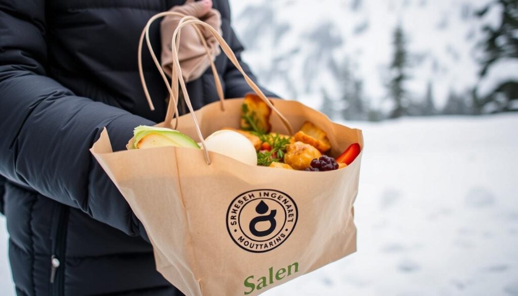 Take away-mat från en restaurang i Sälen