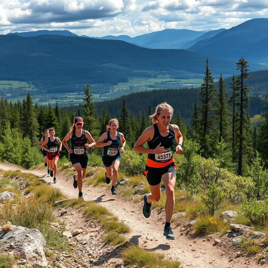 Ultravasan i Sälen med löpare på fjällstig