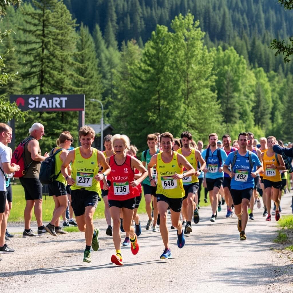 Vasastafetten i Sälen med stafettlöpare