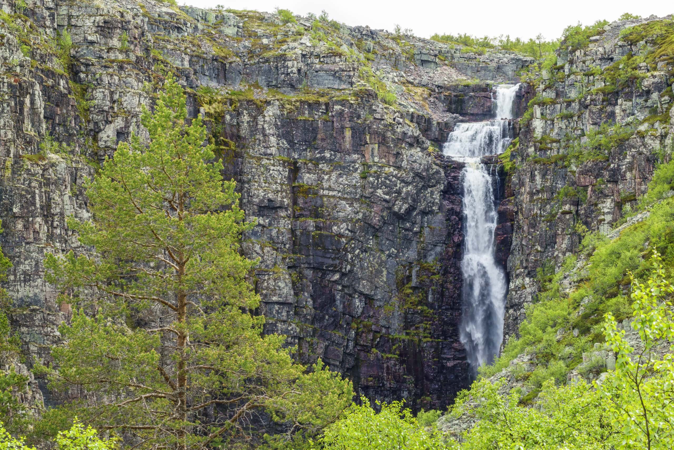 Njupeskär vattenfall i Fulufjällets nationalpark nära Sälen
