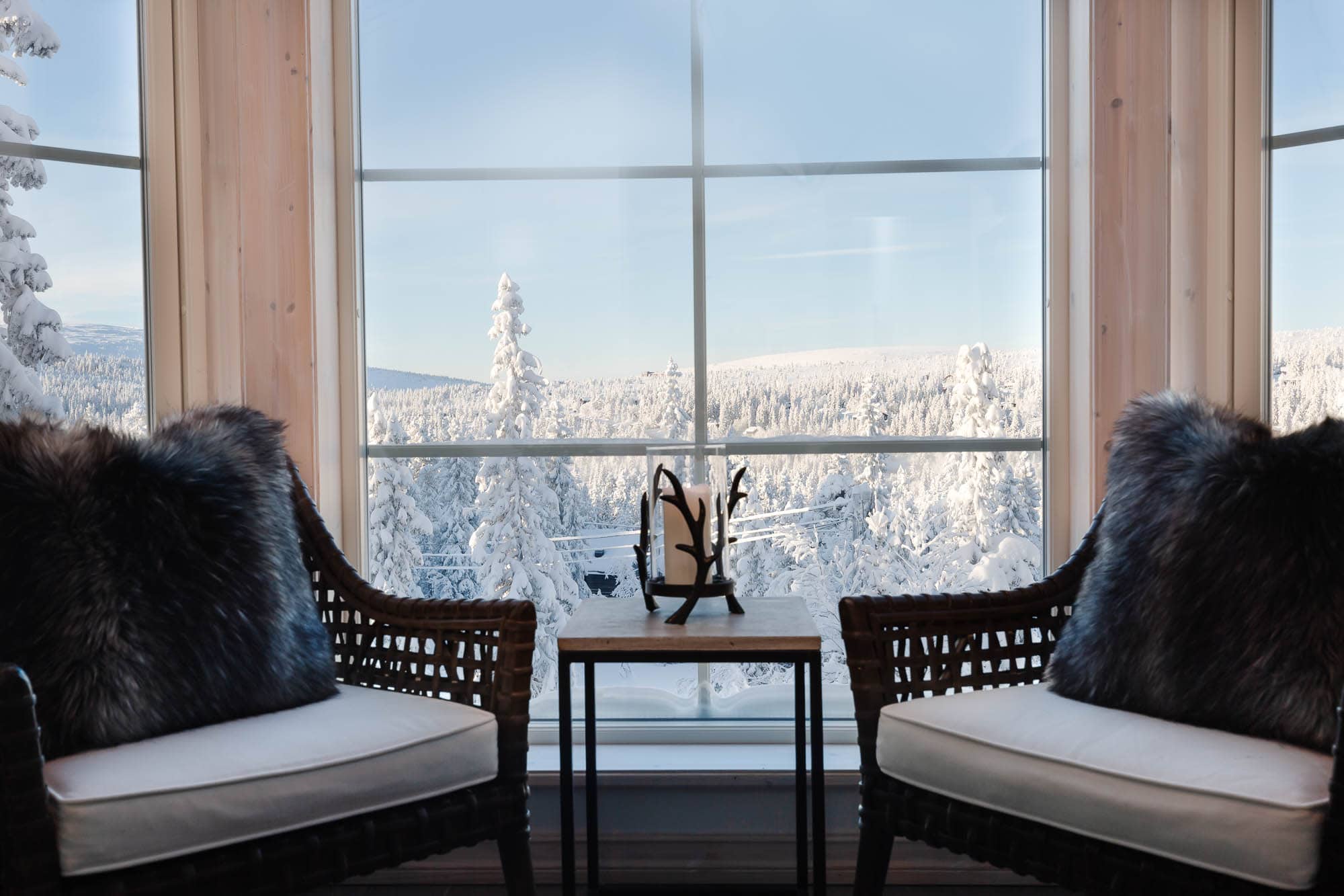 Utsikt från ett av Sovrummen Sälengodset