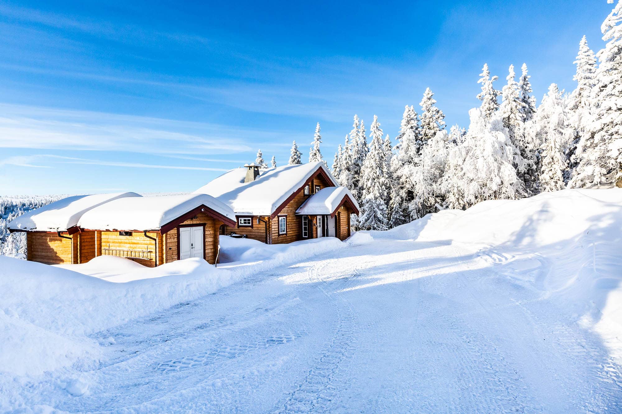 Interiör från ett av fjällhusen i Mountain Luxe-nätverket