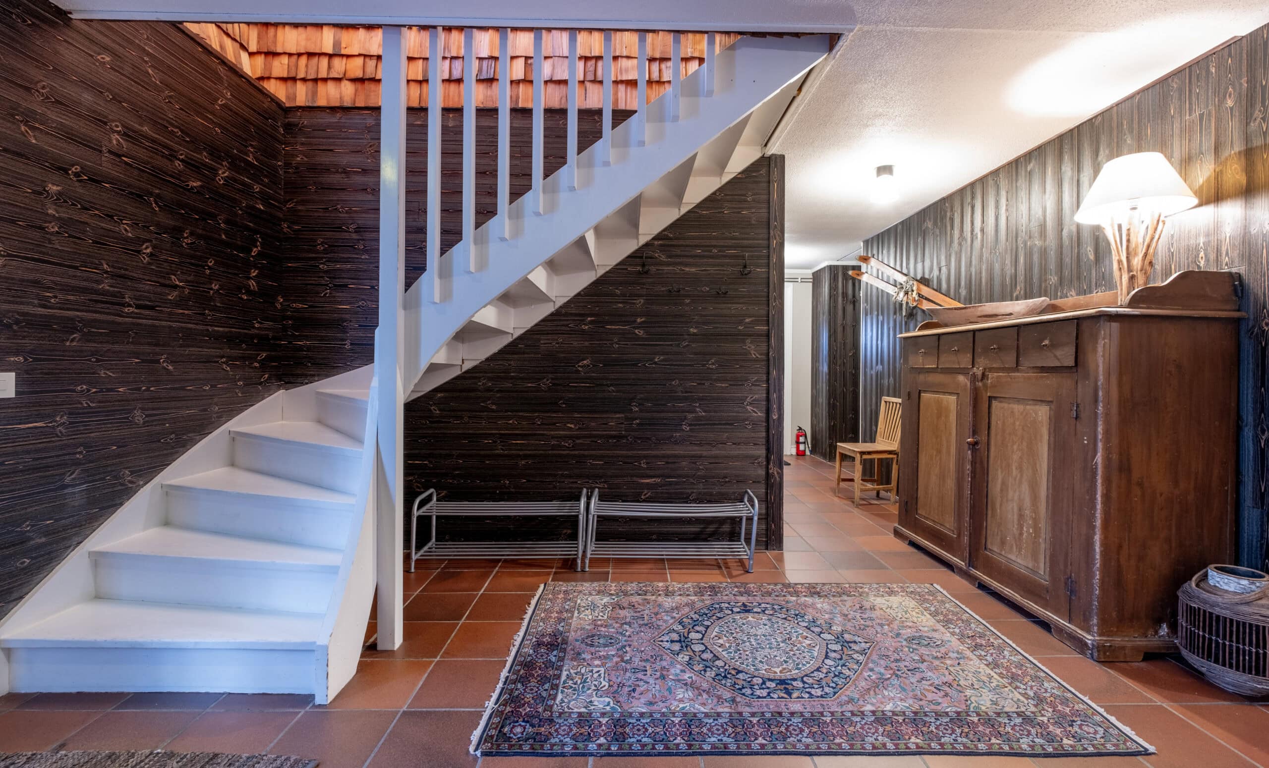 Trappa till övervåningen Gattarstugan i Sälen