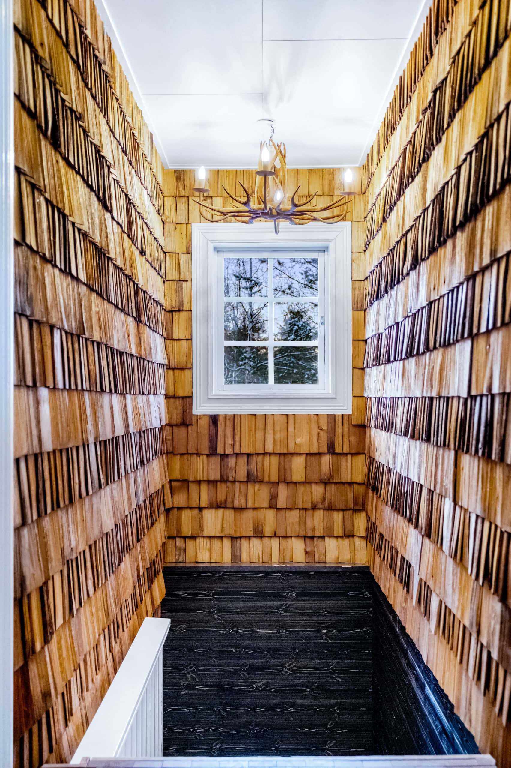 Trappa mellan undervåning och övervåning Gattarstugan Sälen