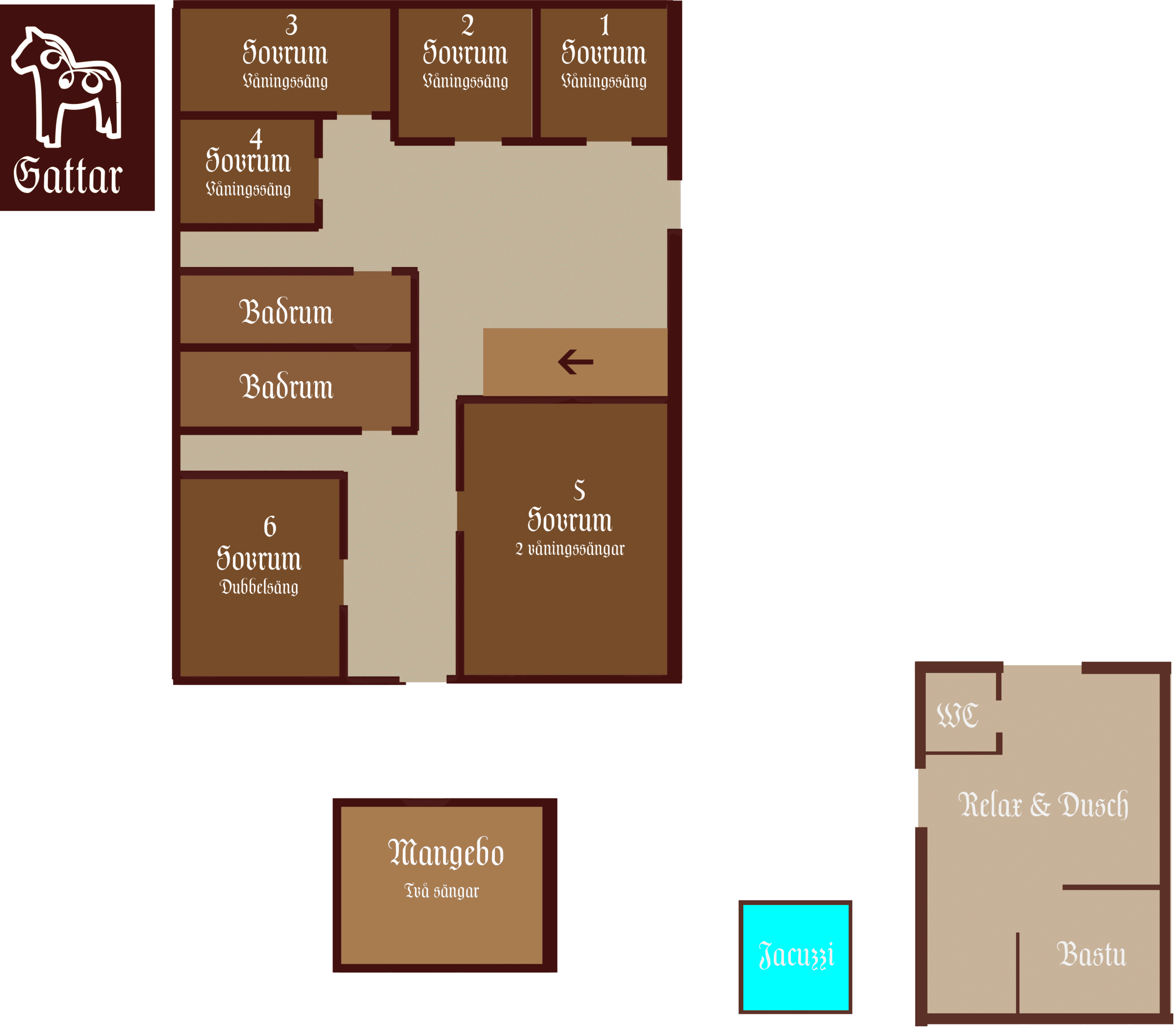 Planskiss undervåning Sälen